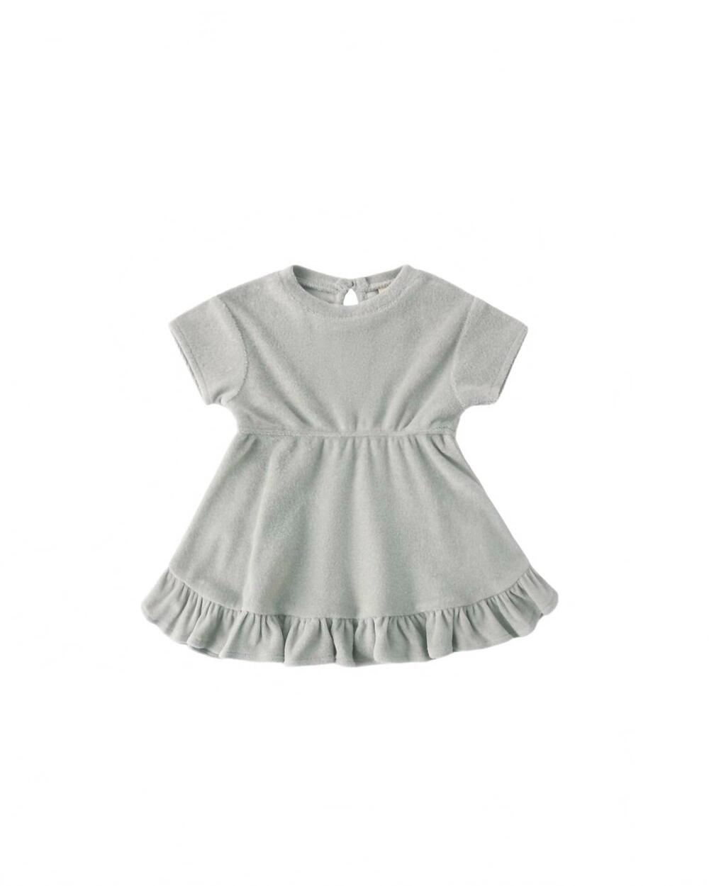 NEW QUINCY MAE girls terry dress in sage